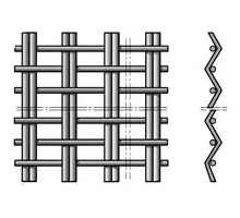 Сетки из стальной рифленой проволоки с прямоугольными ячейками